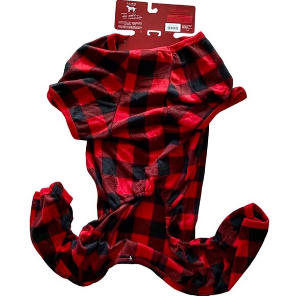 Wondershop Pet Pajamas Buffalo Check Black Red Dog XL NEW NWT - Picture 4 of 8